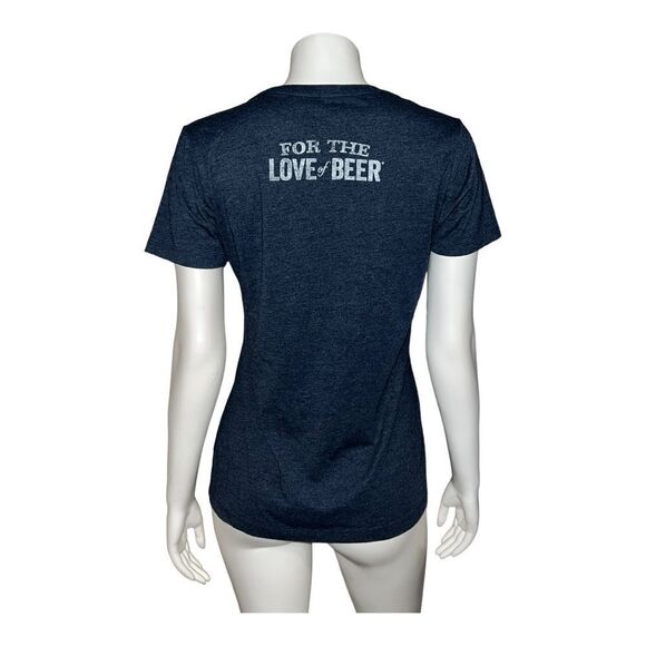 Samuel Adams Womens T-Shirt Heather Blue For The Love Of Beer Large EUC - Picture 3 of 5